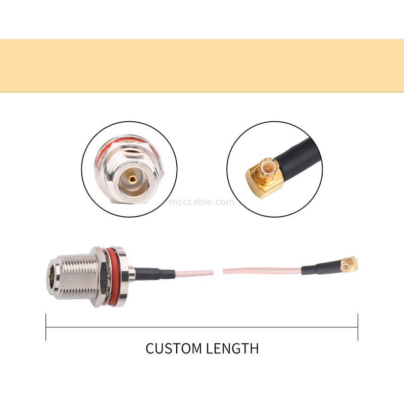 Τύπος N Θηλυκό Rf ομοαξονικό βύσμα Mini Straight καλώδιο υψηλής ταχύτητας samtec