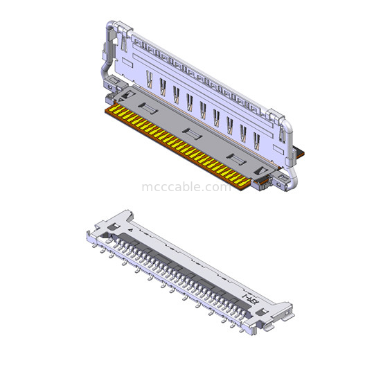 Μικρο-Κωαξιακό Καλώδιο 20862-040T-01 40P Οριζόντια σύνδεση τύπου FPC Plug Connector Πλήρως προστατευμένο με γείωση πολλών σημείων