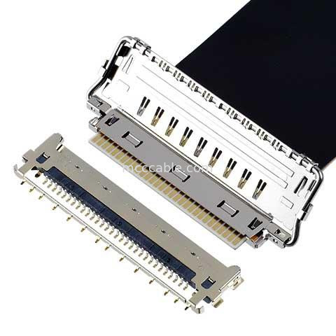 Μικρο-Κωαξιακό Καλώδιο 20862-040T-01 40P Οριζόντια σύνδεση τύπου FPC Plug Connector Πλήρως προστατευμένο με γείωση πολλών σημείων