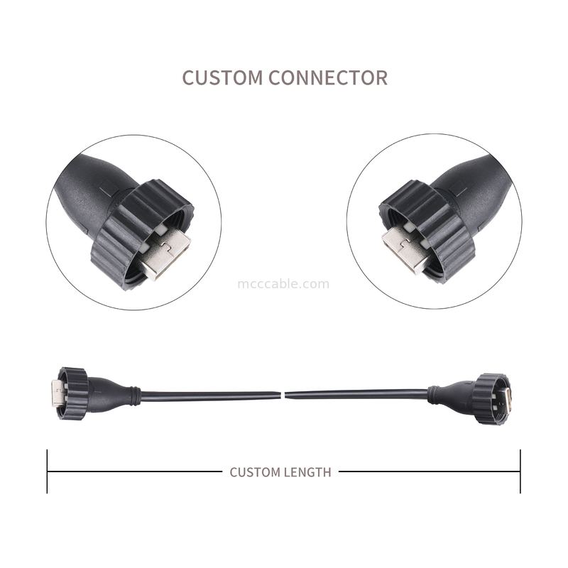 USB2.0 ένας αρσενικός τύπος Α τύπων στον αρσενικό τύπο USB2.0 ένα καλώδιο συνδετήρων βιομηχανικό