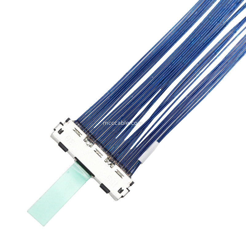 0.5mm πισσών  30P ομοαξονικό καλώδιο DF80D-30P-0.5SD Lvds καλωδίων μικροϋπολογιστών ομοαξονικό