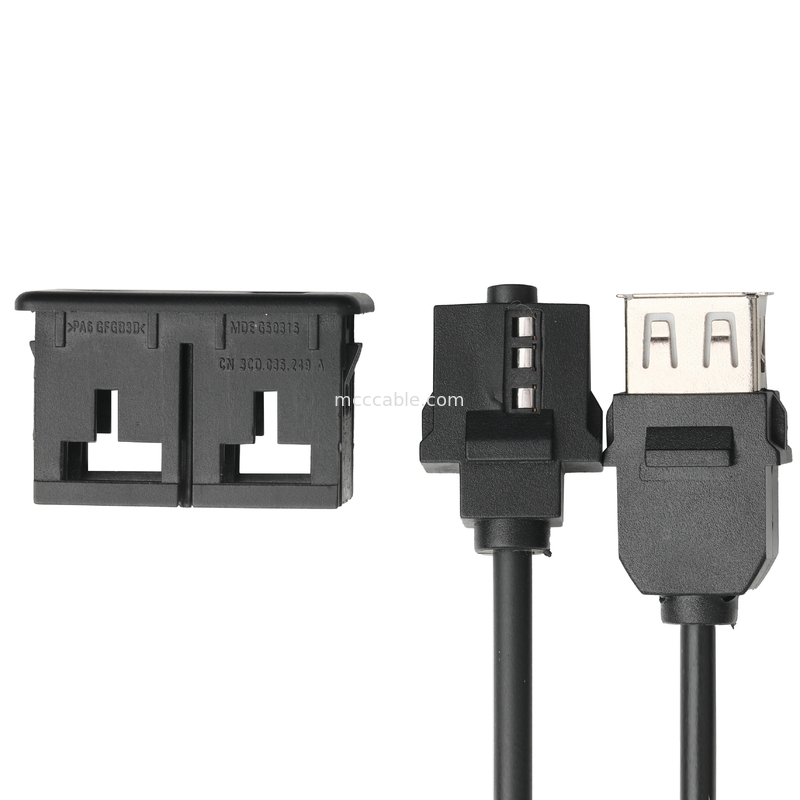 Αρσενικό καλώδιο Jack 3.5mm επέκτασης ISOBUS AUX στερεοφωνικό συγκρότημα για το καλώδιο υποδοχών Ο Jack USB