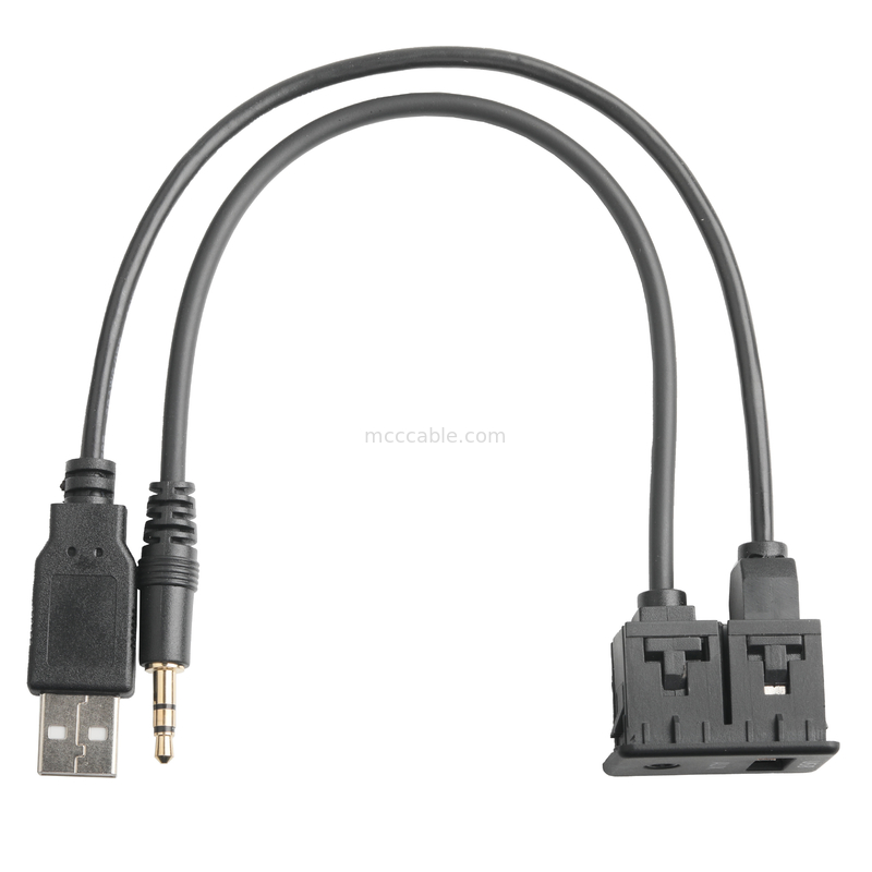 Αρσενικό καλώδιο Jack 3.5mm επέκτασης ISOBUS AUX στερεοφωνικό συγκρότημα για το καλώδιο υποδοχών Ο Jack USB