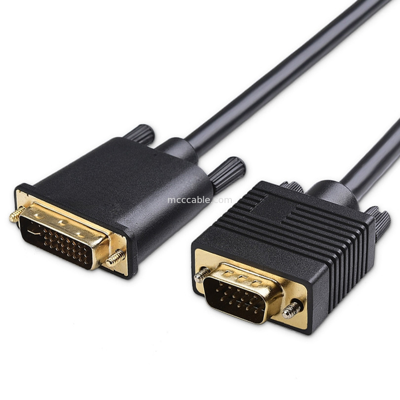 ROHS DVI-I 24+5 Pin To VGA Cable LVDS LCD Συνδέτης συναρμολόγησης OEM / ODM