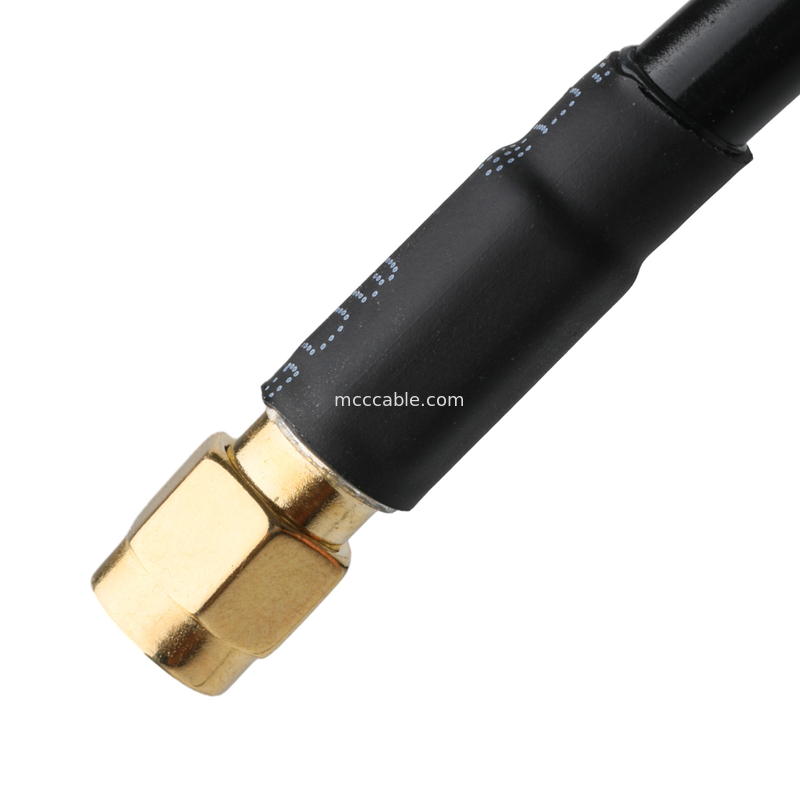 Συνδέτης RF Lmr-240 Καλώδιο RF χαμηλής απώλειας μαύρο Sma αρσενικό ευθεία πρίζα προς N αρσενικό πρίζα δεξιά γωνία πρίζα