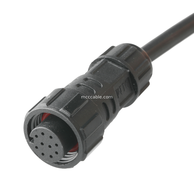 IP67 Αδιάβροχος σύνδεσμος M16 θηλυκό προς SH1.0 9P UL 2464 28AWG*4PR+AEB καλώδιο ROHS