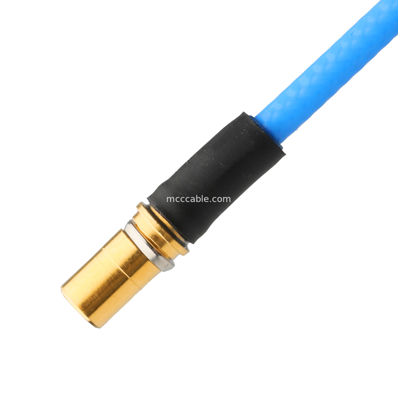 Ραδιοσυχνότητα συνδετήρα Low PIM Coaxial Cable Assemblies Ευέλικτο TFT-5G-402 Διπλή ασπίδα με μπλε σακάκι FEP