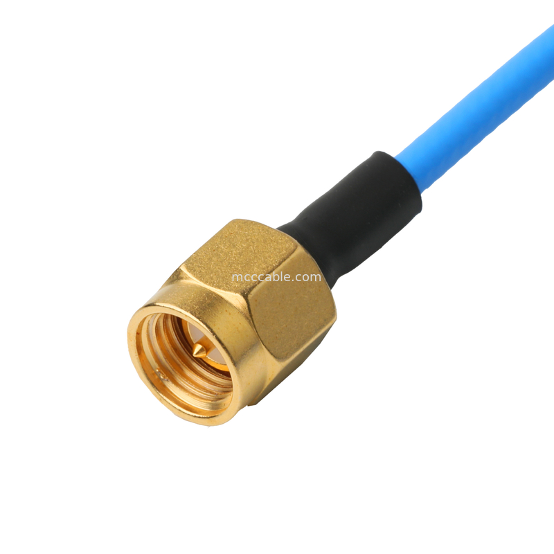 Ραδιοσυχνότητα συνδετήρα Low PIM Coaxial Cable Assemblies Ευέλικτο TFT-5G-402 Διπλή ασπίδα με μπλε σακάκι FEP
