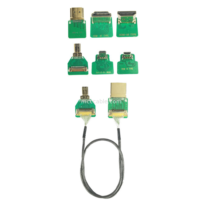Συνδετήρες 20525-020E-02 για τον τύπο Hdmi Adapter καλωδίου Hdmi Straight Head Hdmi-A pitch 0.4mm