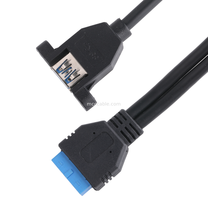 USB 3.0 Παρουσιακό Πίνακα Μητρικής Πίνακας 19/20 καλώδιο από καρφί στο USB Γυναικείο διαχωριστικό προσαρμογέα Συνδετήρα επέκτασης