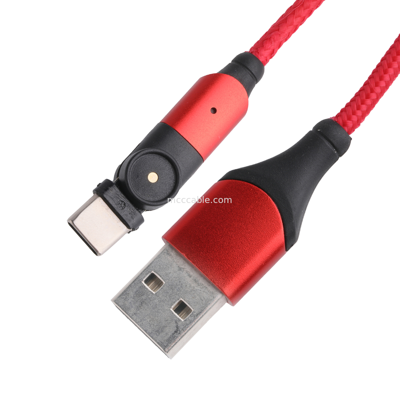 180 μοίρες περιστροφή USB 3.0 Τύπος Α έως Τύπος C Καλώδιο 1.5m Αλουμινίου Shell φόρτιση