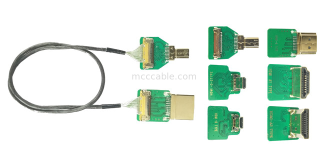 Micro HDMI Straight Head 20454-220-02 20455 20453 Micro HDMI-D-2 προς  OEM / ODM