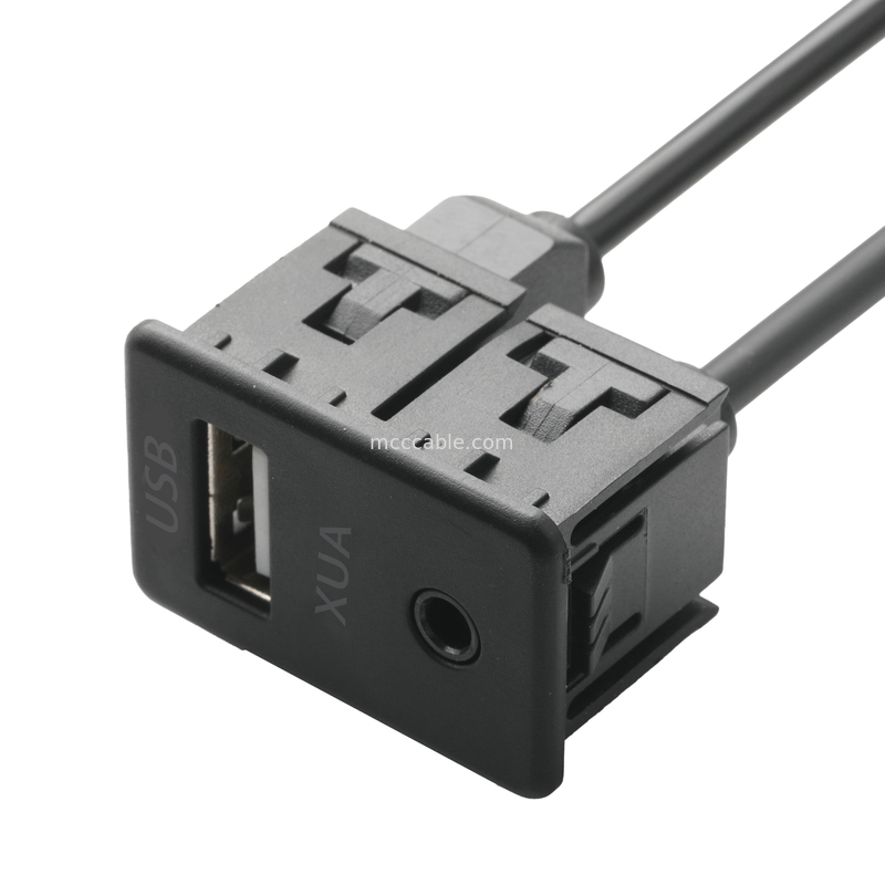 Αρσενικό καλώδιο Jack 3.5mm επέκτασης ISOBUS AUX στερεοφωνικό συγκρότημα για το καλώδιο υποδοχών Ο Jack USB
