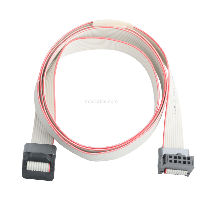 IDC FC-10Pin 2,54mm διασταύρωση UL2651 28AWG*10P Idc Flat Ribbon Cable 1,27mm διασταύρωση 10 Pin Για ηλεκτρονικά OEM / ODM
