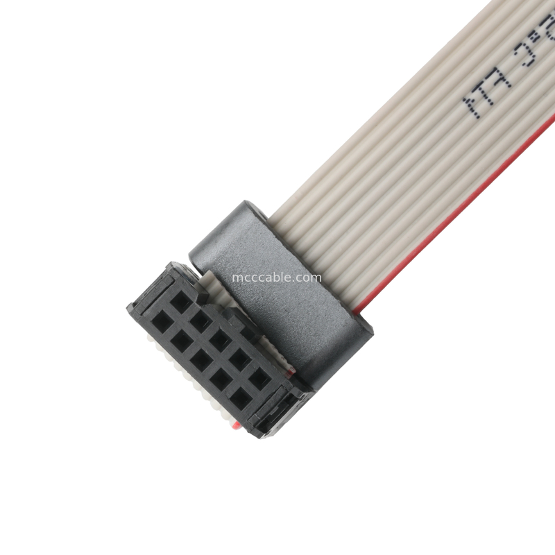 IDC FC-10Pin 2,54mm διασταύρωση UL2651 28AWG*10P Idc Flat Ribbon Cable 1,27mm διασταύρωση 10 Pin Για ηλεκτρονικά OEM / ODM