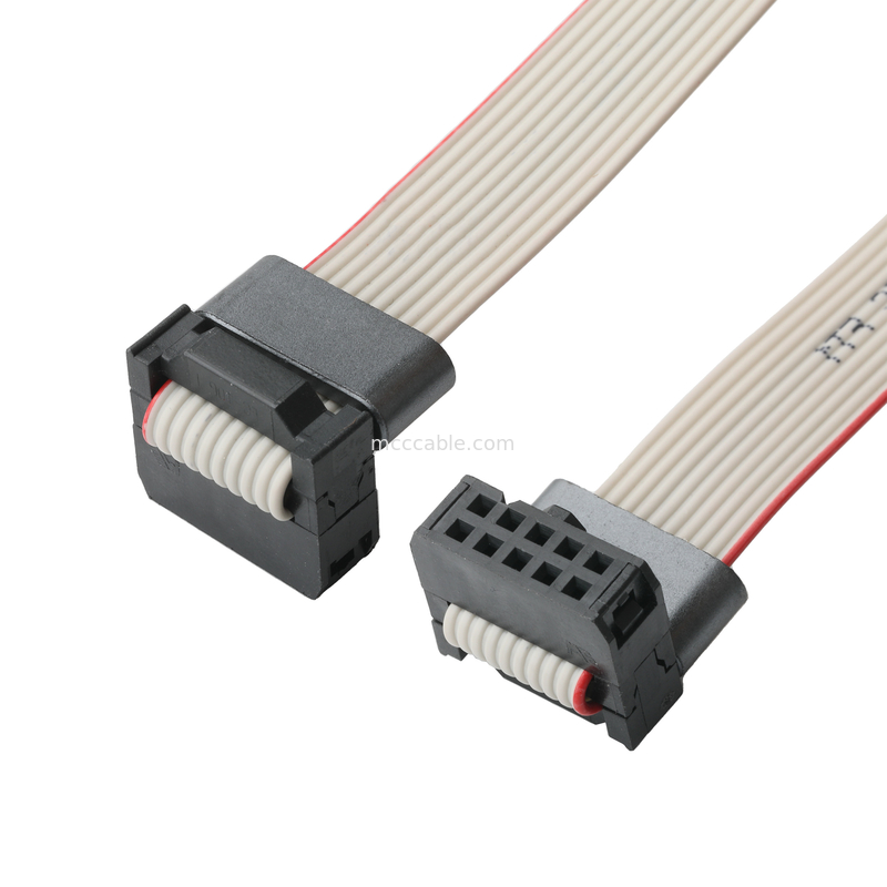 IDC FC-10Pin 2,54mm διασταύρωση UL2651 28AWG*10P Idc Flat Ribbon Cable 1,27mm διασταύρωση 10 Pin Για ηλεκτρονικά OEM / ODM