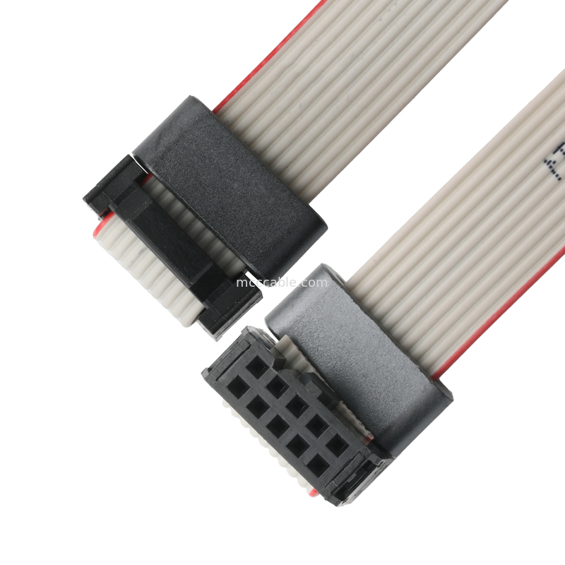 IDC FC-10Pin 2,54mm διασταύρωση UL2651 28AWG*10P Idc Flat Ribbon Cable 1,27mm διασταύρωση 10 Pin Για ηλεκτρονικά OEM / ODM