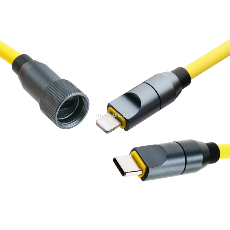 Micro Coaxial USB 4.0 Thunderbolt 4 καλώδιο με 240W φόρτιση και αστραφτερή ταχύτητα μεταφοράς δεδομένων 40Gbps