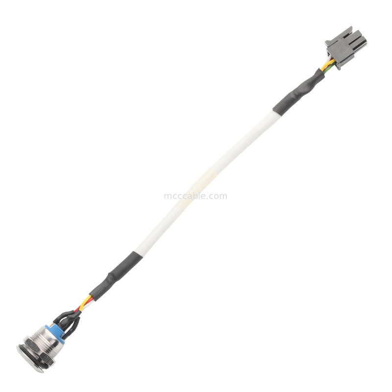 ΠΟΥΣΚΑΛΑΣΗ LED Λευκός M12 IP65/IP67 έως HSG MALE 43025-0400 Στροφή 3,0 mm MX ενεργοποιητής διακόπτη ρεύματος