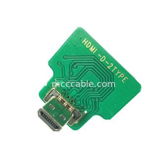 Micro HDMI Straight Head 20454-220-02 20455 20453 Micro HDMI-D-2 προς  OEM / ODM