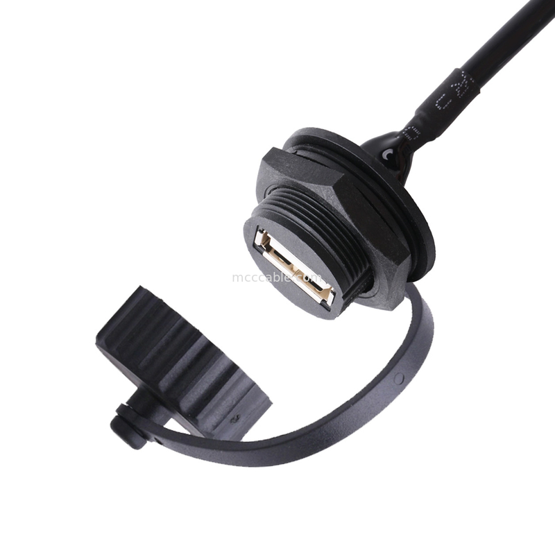 USB 2,0 ένας θηλυκός συνδετήρας με την ασπίδα και ΚΑΠ στα καλώδια usb USB 2,0 Α που γίνεται στο μέτρο