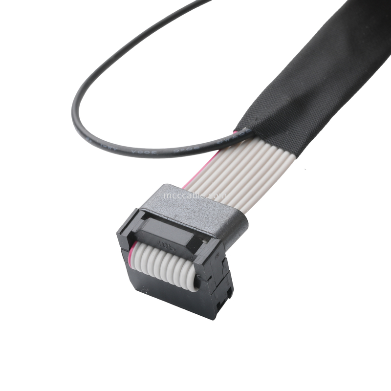 IDC FC-10P και TER M4 διασταύρωση 1,27mm Συνδέτης καλωδίου γης με δακτυλικό καλώδιο UL2651 28AWG καλώδιο OEM / ODM