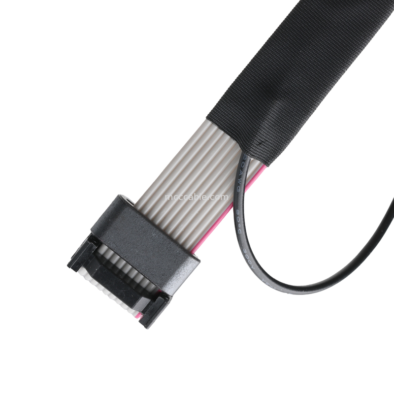 IDC FC-10P και TER M4 διασταύρωση 1,27mm Συνδέτης καλωδίου γης με δακτυλικό καλώδιο UL2651 28AWG καλώδιο OEM / ODM