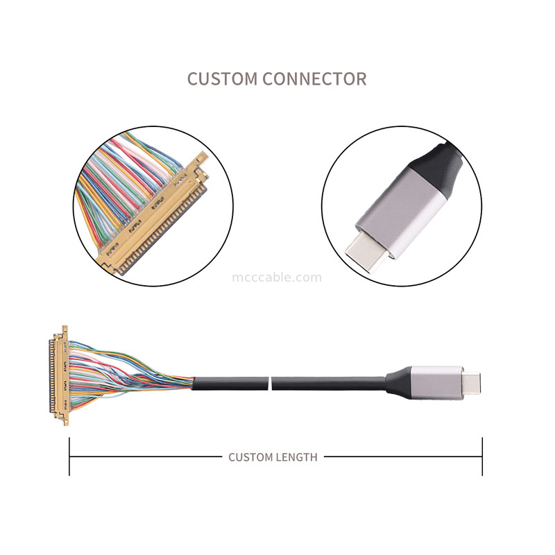 Τύπος-C USB 3.0 έως 20453-230T-03 Καλώδια κατασκευασμένα για να μετρούν τον κοαξιώδη συνδετήρα σε μικρο-USB