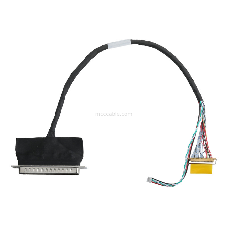 Συγκρότημα καλωδίων LVDS D-SUB αρσενικό προς Molex 51021-0400 και 20453-240T-01 Σύνδεσμος καλωδίων OEM/ODM