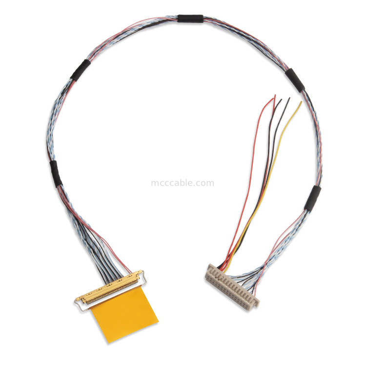 1.25mm 0.5mm Lvds Κοακσιακό Καλώδιο Df13 30ds 1.25 έως 20453-240T-03 0,5mm κλίση
