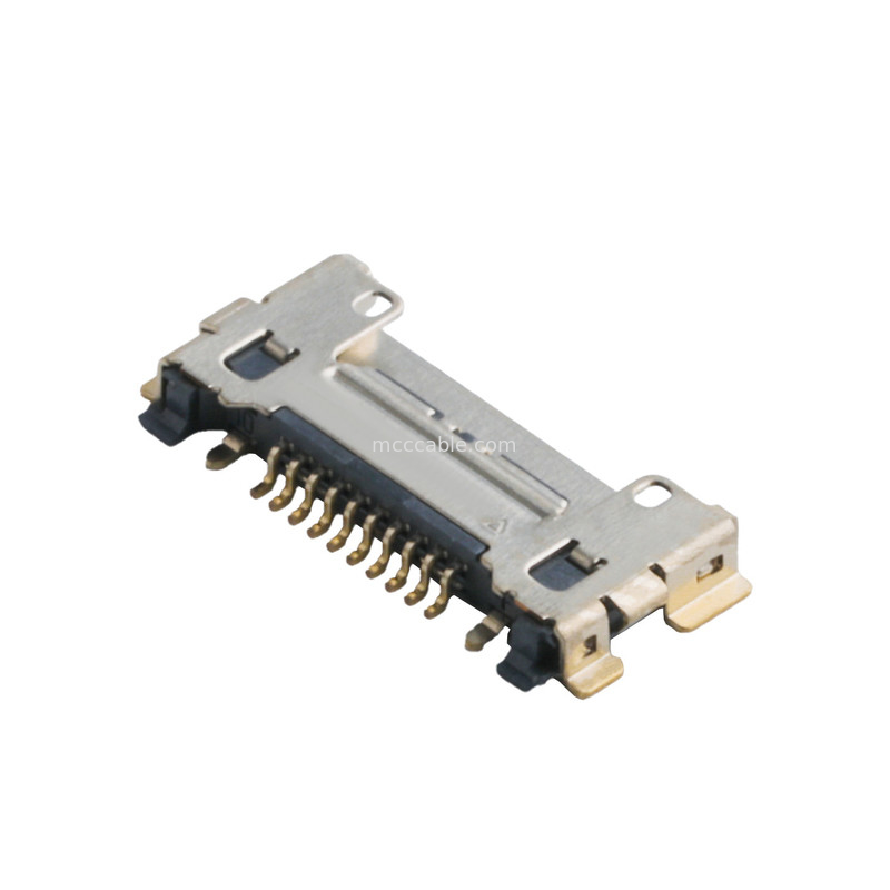 20633 Σειρά 20Gbps/ Lane 20525-210E-02 Micro Coaxial Connector 0,4mm Πίτσα Πλάκα Τελικά καθίσματα