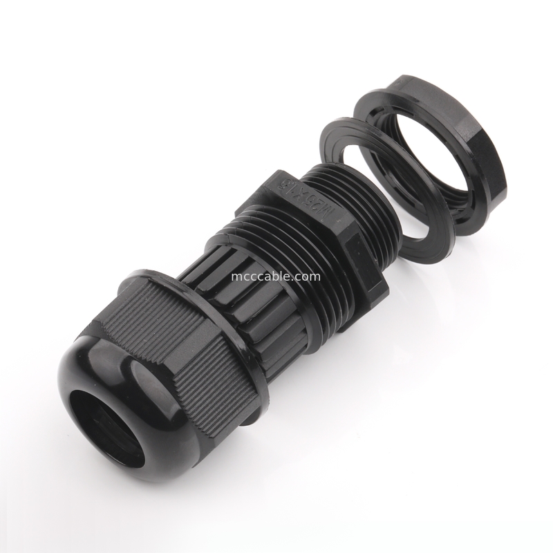 M25 Βιομηχανικό Αδιάβροχο Σύνδεσμο Shell με 3Pin / 4Pin / 6Pin / 7Pin / 8Pin Υποστηρίζει Προσαρμοσμένη επεξεργασία σύρματος OEM / ODM