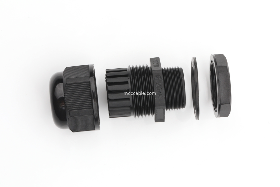M25 Βιομηχανικό Αδιάβροχο Σύνδεσμο Shell με 3Pin / 4Pin / 6Pin / 7Pin / 8Pin Υποστηρίζει Προσαρμοσμένη επεξεργασία σύρματος OEM / ODM