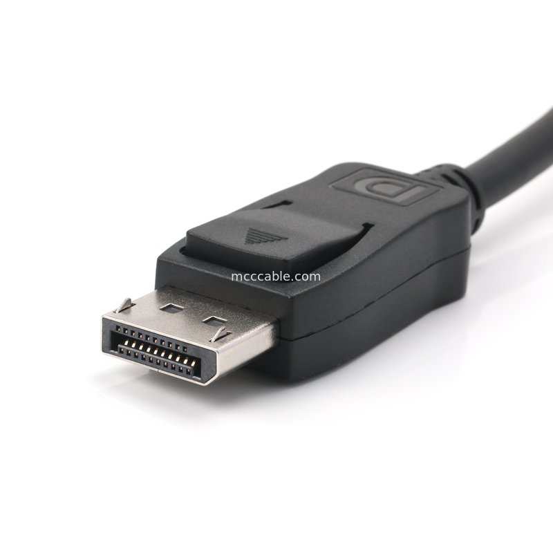Δικτυακό καλώδιο 20-pin DisplayPort από αρσενικό σε θηλυκό, προστατευμένο 6,0 mm OD, 100Ω αντίσταση