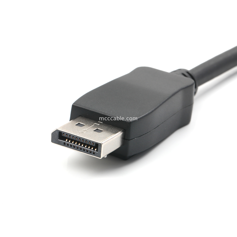 Δικτυακό καλώδιο 20-pin DisplayPort από αρσενικό σε θηλυκό, προστατευμένο 6,0 mm OD, 100Ω αντίσταση