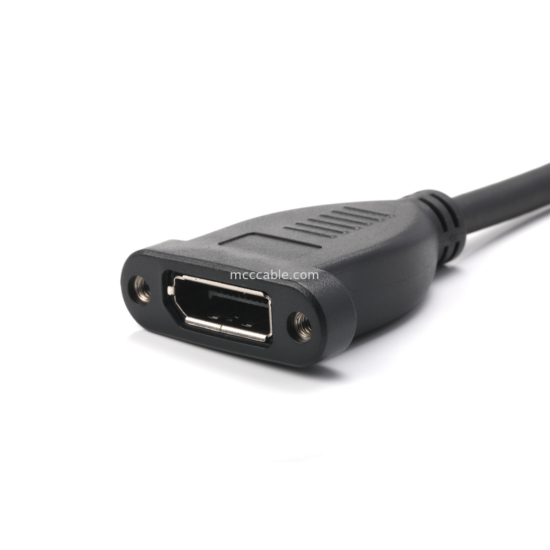 Δικτυακό καλώδιο 20-pin DisplayPort από αρσενικό σε θηλυκό, προστατευμένο 6,0 mm OD, 100Ω αντίσταση