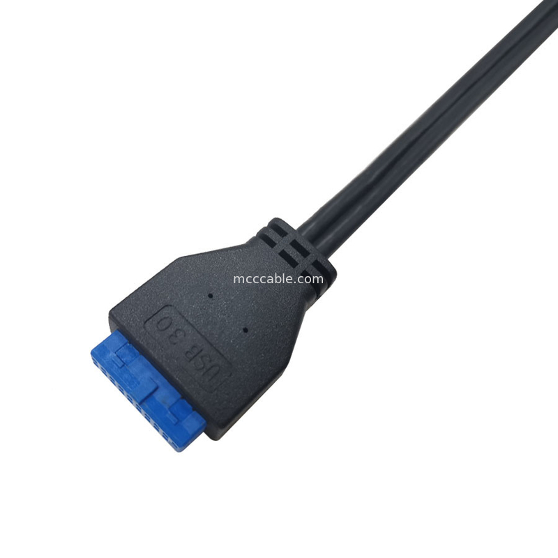 Συνήθεια 9,5» Usb 3,2 καρφίτσα GEN 20 σε Usb 3,2 θηλυκό αρσενικό μέτωπο επιγραφών GEN - λουρί καλωδίων επιγραφών επιτροπής