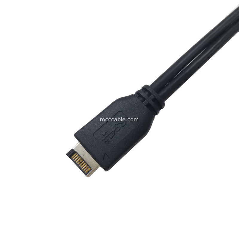 Συνήθεια 9,5» Usb 3,2 καρφίτσα GEN 20 σε Usb 3,2 θηλυκό αρσενικό μέτωπο επιγραφών GEN - λουρί καλωδίων επιγραφών επιτροπής