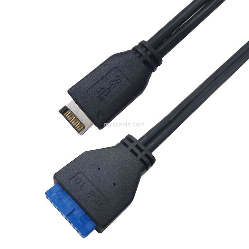 Συνήθεια 9,5» Usb 3,2 καρφίτσα GEN 20 σε Usb 3,2 θηλυκό αρσενικό μέτωπο επιγραφών GEN - λουρί καλωδίων επιγραφών επιτροπής