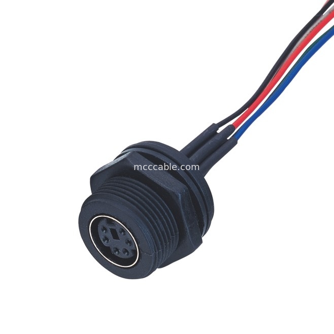 MD WF 6 μίνι DIN καλώδιο καρφιτσών, ευθύς Isobus συνδετήρας επίδειξης καλωδίων IP67 lvds