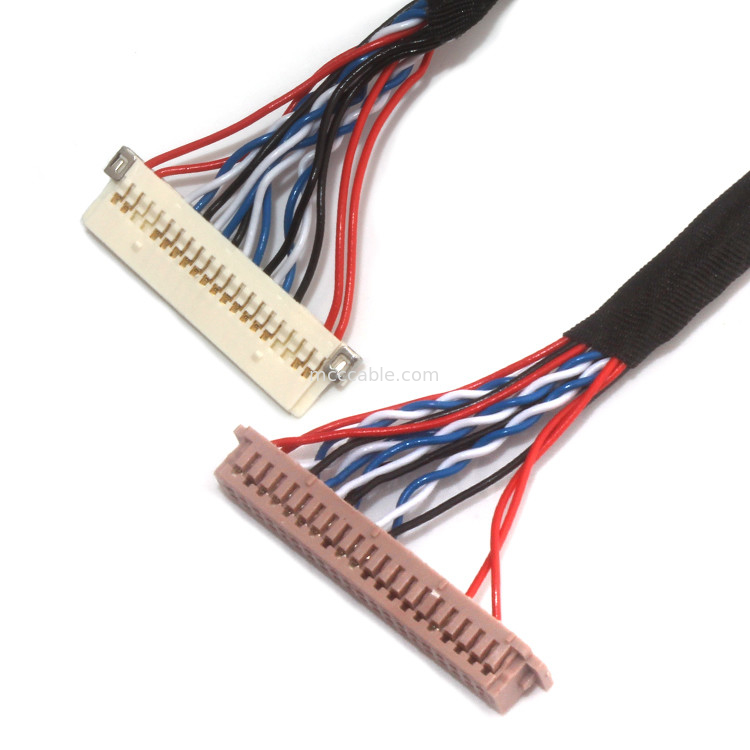 Πίσσα 1.25mm συνέλευση  DF13-40DS-1.25C καλωδίων Lvds Df στην 19g-δεκαετία του '20