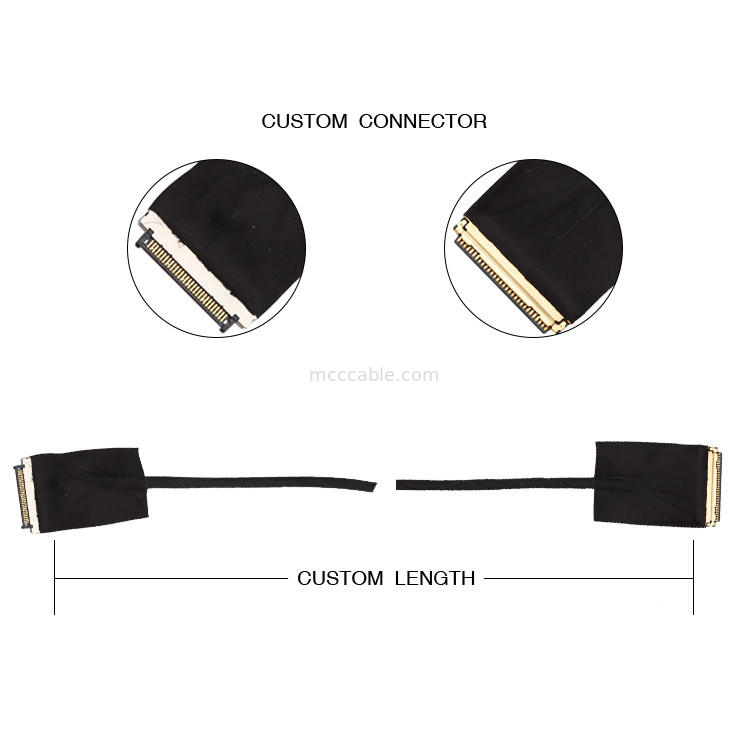 30 Pin 0.5mm Pitch LVDS EDP Cable 20453-230t-03 έως Kel Usl20-30s