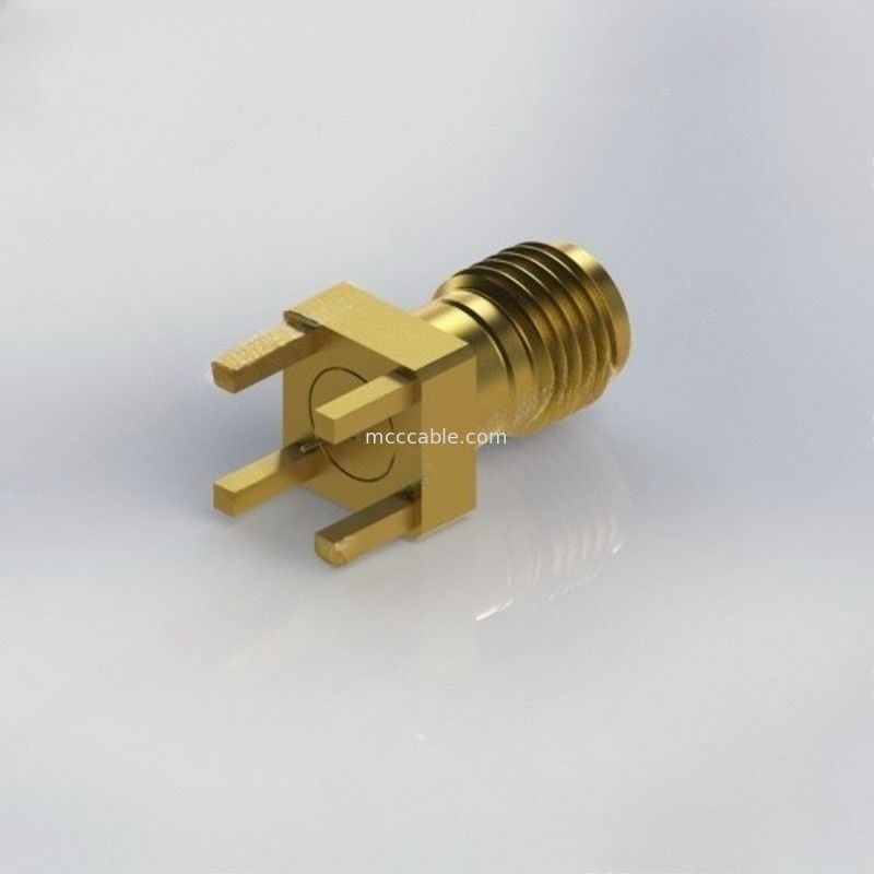 Το ομοαξονικό θηλυκό συνδετήρων καλωδίων 3,5 χιλ. RF στην άκρη πινάκων PCB τοποθετεί το RF 34GHz