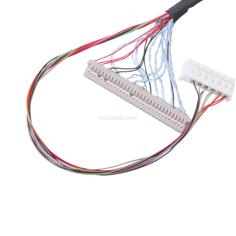 Η συνήθεια 40 συνέλευση 0.5mm πίσσα LCD καλωδίων Lvds καρφιτσών lvds τηλεγραφεί τον οριζόντιο μικροϋπολογιστής-ομοαξονικό συνδετήρα τύπων ζευγαρώματος