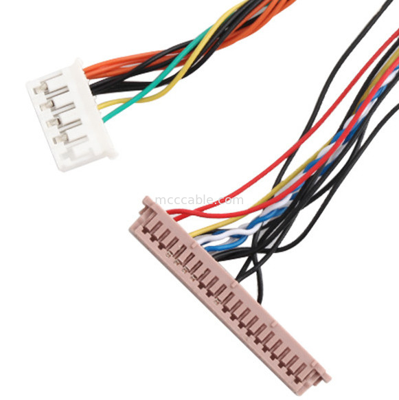 Συνέλευση 20453-230T καλωδίων ISO14001 Lvds LCD σε PH2.0 phr-6P 1255H-2