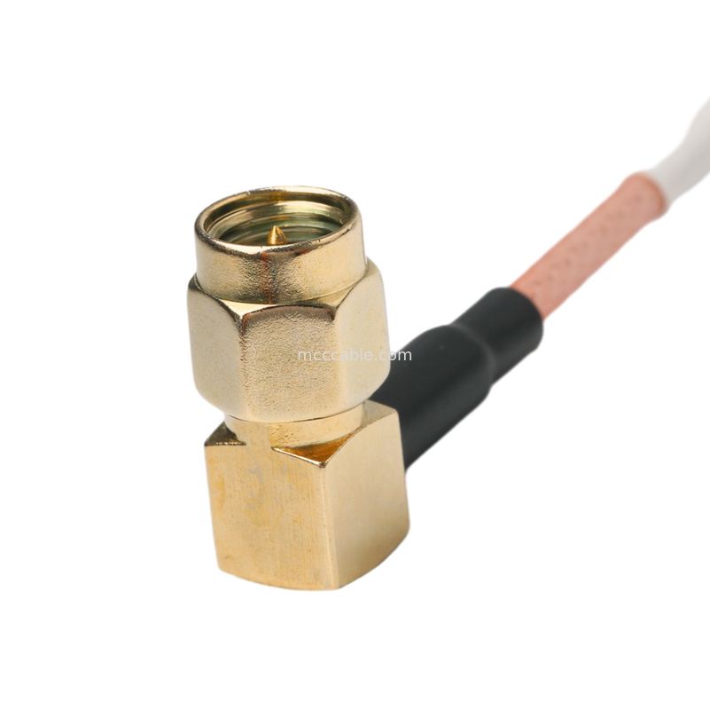 Ip67 Rohs Custom Coax Cable Ra Sma Plug Right Angle Plug Rg316 ΟΜ / Odm