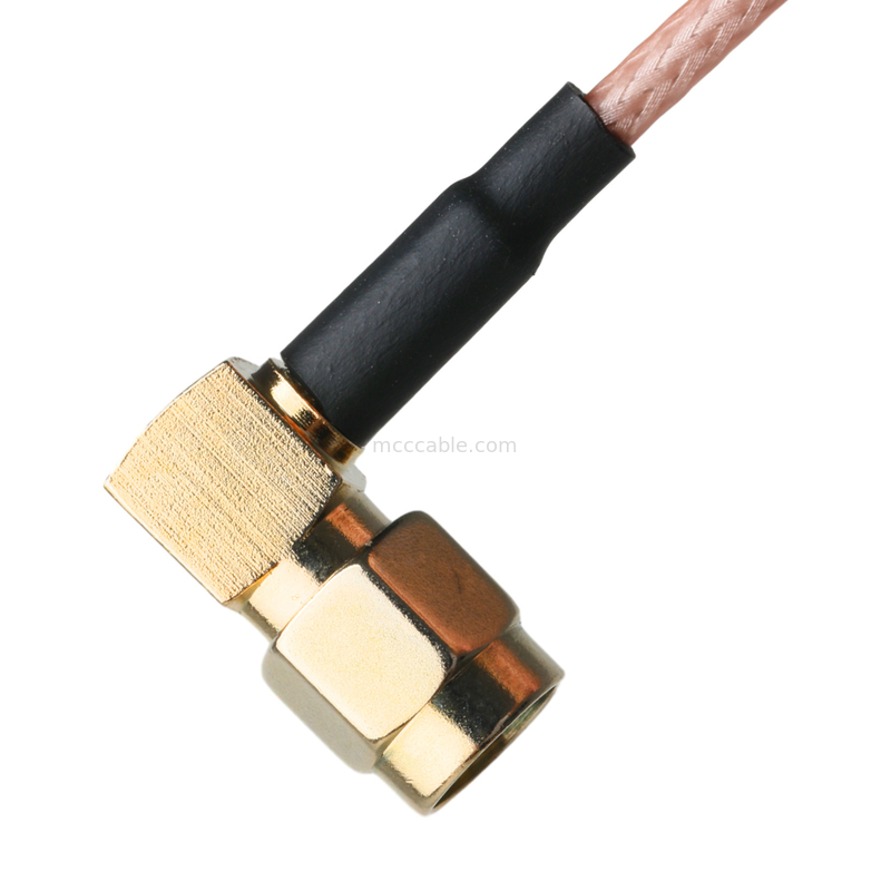 Ip67 Rohs Custom Coax Cable Ra Sma Plug Right Angle Plug Rg316 ΟΜ / Odm