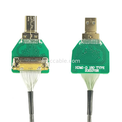 MIPI Adapter Connector OEM ODM HDMI Cable Adapter Micro Straight Head HDMI-D-180° έως 20454-220-02 20455 20453