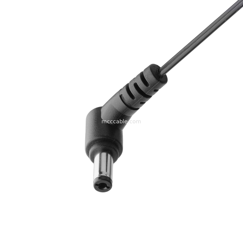 DC Plug 2.1*5.5mm Τύπος συγκόλλησης PVC Εμφάνιση τοποθέτηση 90 γωνία προς το λευκό περίβλημα 2P MOLEX F