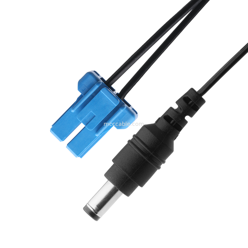 DC Plug 2.1*5.5mm Τύπος συγκόλλησης PVC Εμφάνιση Τυποποίηση σε TE Μπλε Σώμα 2P Γυναικείο καλώδιο σύνδεσης